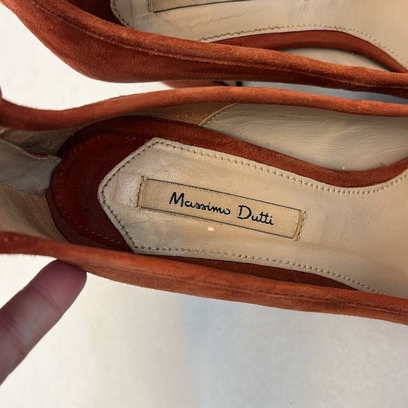 MASSIMO DUTTI BURNT ORANGE HEELS 37=7 - Picture 10 of 16